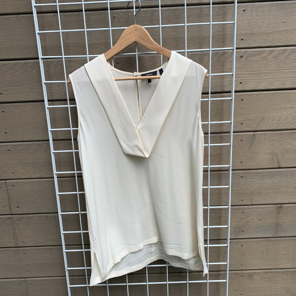 Theory Size M Cream Shell - Picture 2 of 6